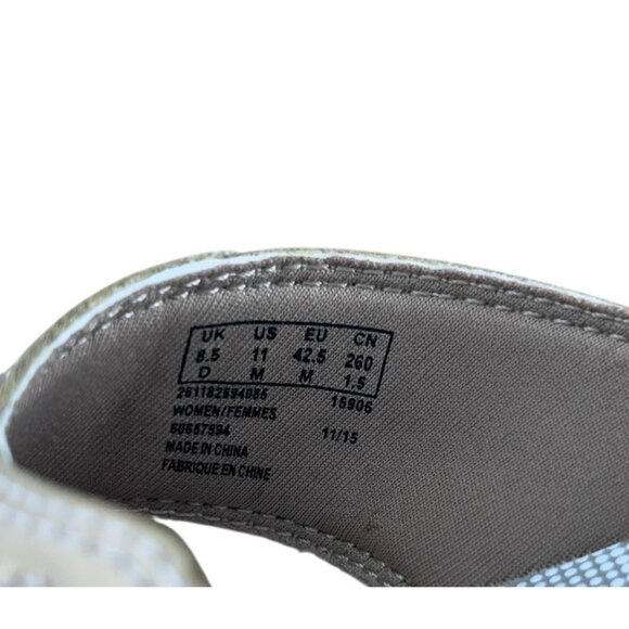 CLARKS BRINKLEY JOJO GOLD METALLIC  FLIP FLOP SANDALS WOMENS 11 - Picture 7 of 10